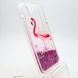 Чехол накладка Glitter Water + Pictures for iPhone X/iPhone XS 5.8" Flamingo