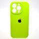 Силіконовий чохол накладка Silicon Case Full Camera для iPhone 14 Pro Fluorescent Green
