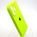 Силіконовий чохол накладка Silicon Case Full Camera для iPhone 14 Pro Fluorescent Green