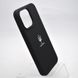 Чохол з патріотичним принтом Silicone Case Print Тризуб для iPhone 14 Pro Max Black/Чорний